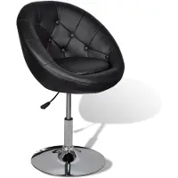 The Living Store Fauteuil Cocktail Noir Similicuir