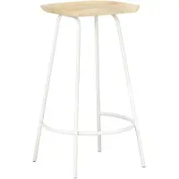The Living Store Tabouret de bar 2 pcs. Bois massif de manguier