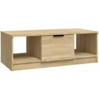 The Living Store Table basse Chêne Sonoma 102x50x36 cm Matériau dérivé du bois