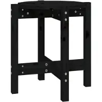 The Living Store Table basse noire Ø 42,5x45 cm pin massif