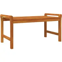 The Living Store Table basse 100x50x50 cm en bois massif d'acacia