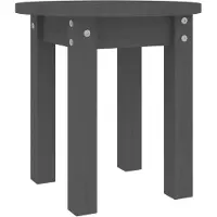 The Living Store Table basse Gris Ø 35x35 cm Pin massif