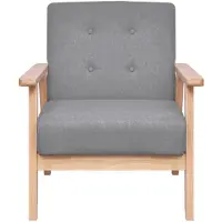 The Living Store fauteuil gris clair tissu