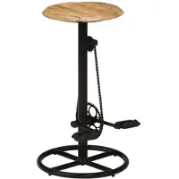 The Living Store Tabouret de bar 2 pcs. Bois massif de manguier