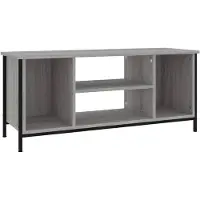 The Living Store Armoire TV Gris Sonoma 102x35x45 cm Matériau dérivé du bois