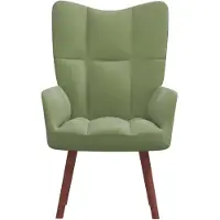 The Living Store fauteuil inclinable en velours vert clair