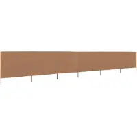 The Living Store Tissu brise-vent 6 pièces 800 x 160 cm Taupe