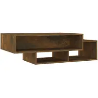 The Living Store Table basse chêne fumé 105x55x32 cm bois composite