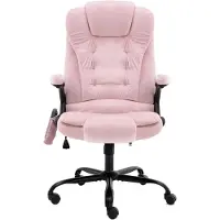 The Living Store Chaise de bureau de massage Rose velours