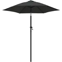 The Living Store Parasol Anthracite 200 x 224 cm Aluminium