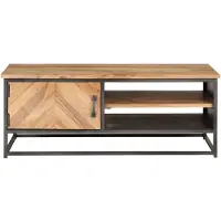 The Living Store Table basse 90x50x35 cm en bois massif d'acacia