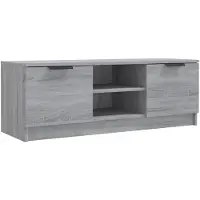 The Living Store Armoire TV Gris Sonoma 102x35x36,5 cm Matériau dérivé du bois