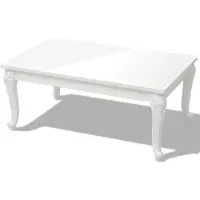 The Living Store Table basse 100x60x42 cm blanc brillant
