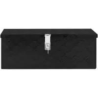 The Living Store Boîte de rangement noire 70x31x27 cm Aluminium