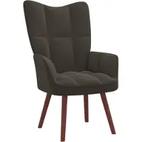 The Living Store fauteuil inclinable en velours gris foncé