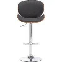 The Living Store Tabouret de bar en tissu gris