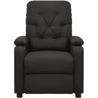 The Living Store Fauteuil relax noir tissu