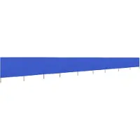 The Living Store Tissu pare-vent 9 pièces 1200 x 160 cm Bleu azur