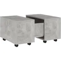 The Living Store Table basse gris béton 60x60x38 cm Bois composite