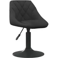 The Living Store Chaises de salle à manger 6 pcs. Pivotant Noir Velours