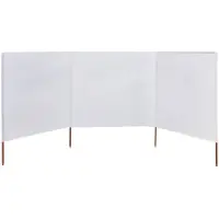 The Living Store Tissu pare-vent 3 pièces 400 x 120 cm Blanc