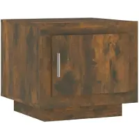 The Living Store Table basse chêne fumé 51x50x45 cm bois composite