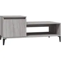 The Living Store Table basse Gris Sonoma 100x50x45 cm Bois composite