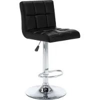 The Living Store Tabouret de bar 2 pcs. Simili cuir noir