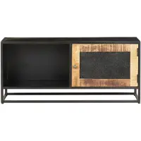 The Living Store Armoire TV 90x30x40 cm Bois de manguier brut
