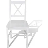 The Living Store Chaises de salle à manger 4 pcs. Blanc pin