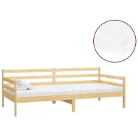The Living Store Lit de jour avec matelas 90x200 cm pin massif
