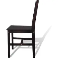 The Living Store Chaises de salle à manger 6 pcs. Pin brun foncé