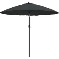 The Living Store Parasol avec mât en aluminium 270 cm Anthracite