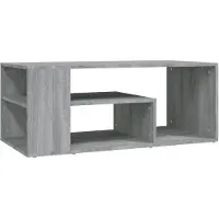 The Living Store Table basse Gris Sonoma 100x50x40 cm Bois composite