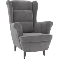 The Living Store fauteuil en velours gris clair