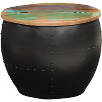 The Living Store Table basse 53x43 cm Vieux bois massif