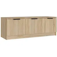 The Living Store Armoire TV Chêne Sonoma 102x35x36,5 cm Matériau dérivé du bois