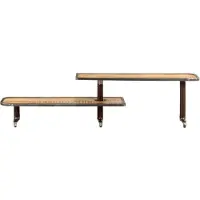 The Living Store Meuble TV 160x30x40 cm bois massif Mango