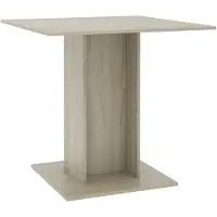 The Living Store Table de salle à manger Chêne Sonoma 80x80x75 cm Matériau dérivé du bois