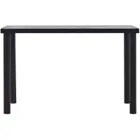 The Living Store Table de salle à manger noire et gris béton 120 x 60 x 75 cm MDF