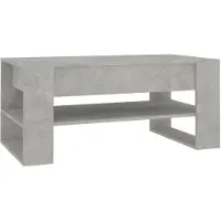 The Living Store Table basse gris béton 102x55x45 cm Bois composite