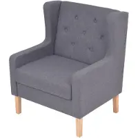 The Living Store fauteuil tissu gris