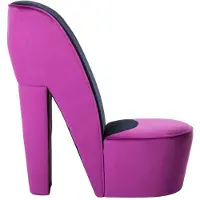 The Living Store Chaise en forme de talon aiguille Violet velours