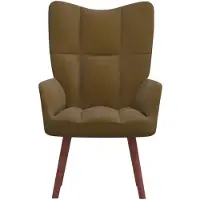 The Living Store Relaxsessel Braun Samt