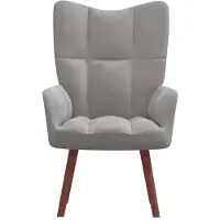 The Living Store fauteuil inclinable en velours gris clair