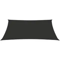 The Living Store Voile d'ombrage Oxford rectangulaire 4x5 m Anthracite