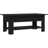 The Living Store Table basse noire 102x55x42 cm bois composite