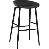 The Living Store Tabouret de bar 2 pcs. Couleur noire