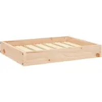 The Living Store Lit pour chien 61,5 x 49 x 9 cm Bois massif de pin