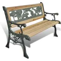 The Living Store Banc de jardin pour enfants 84 cm en bois